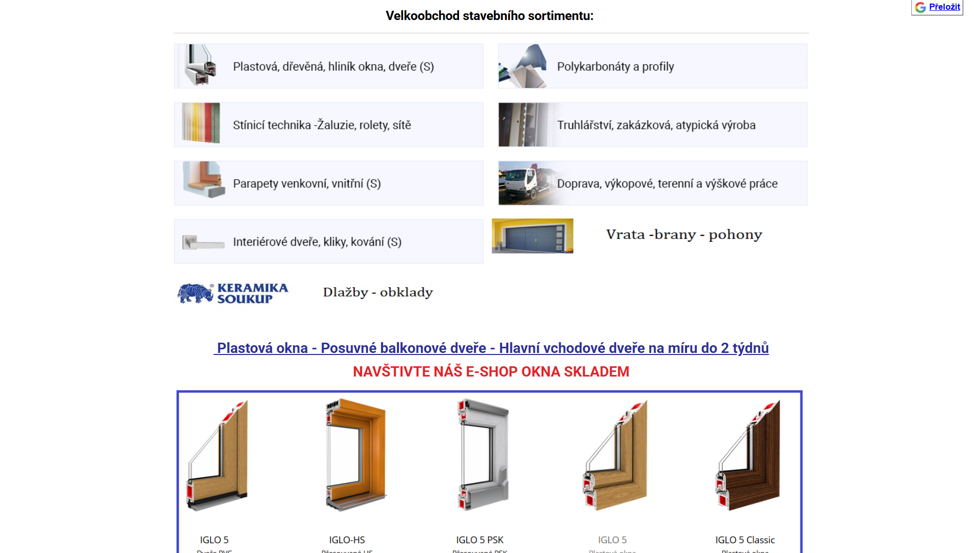 Původní web Drup